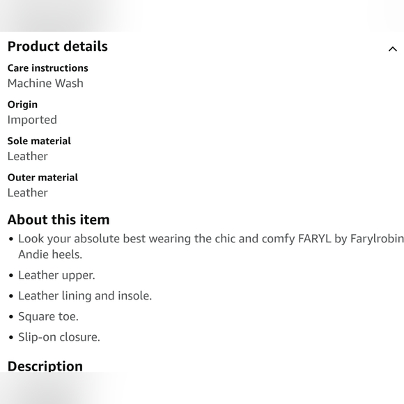 FARYL by Farylrobin Andie Sand Leather 15 M - Picture 2 of 5